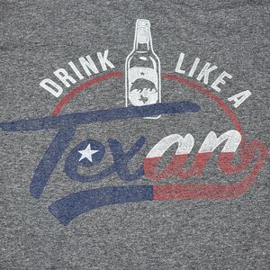 State Love SS Dark Grey Unisex Tee "Drink Like A Texan" - Size Medium